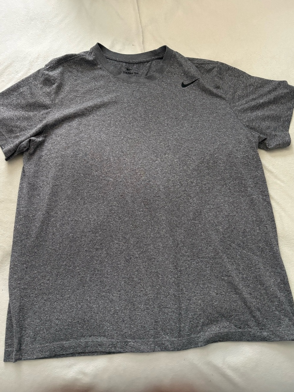 Nike Men's Short Sleeve Heather Gray Athletic Tee